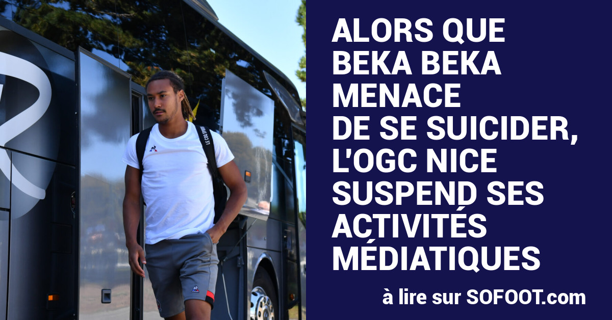 Le Niçois Alexis Beka Beka menace de mettre fin à ses jours - France - OGC  Nice - 29 Sept. 2023 - SO FOOT.com